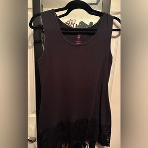 Black lace Torrid tank top size 2